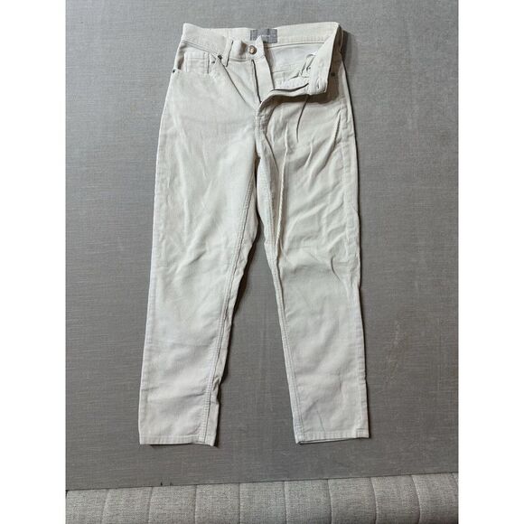 Everlane Pants - Everlane The Corduroy Straight Leg Crop Pants Bone White Size 24 High Rise Ankle